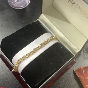 2cttw diamond 10k solid gold tennis bracelet